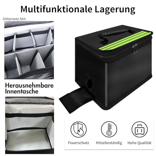 Lipo Safe Bag Fireproof, Improved Six Layers, Fire Resistant to 2000 °C –