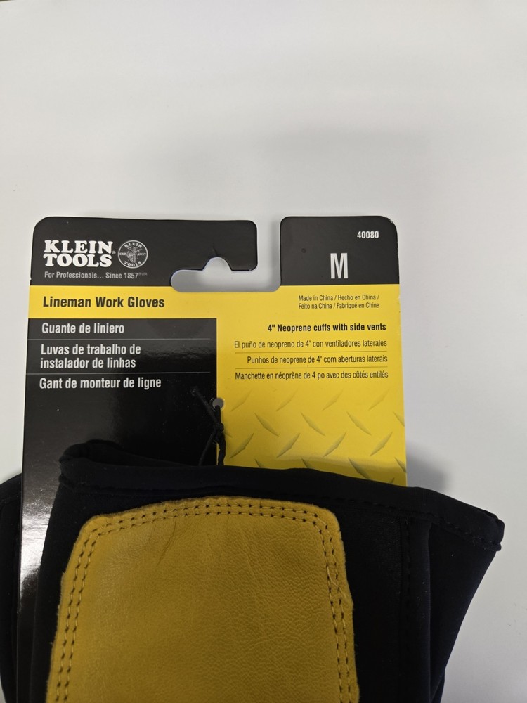 Klein Tools 40080 Lineman Work Gloves, Medium