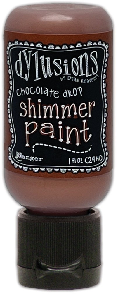 Dylusions Shimmer Paint 1oz-Chocolate Drop - 3 Pack
