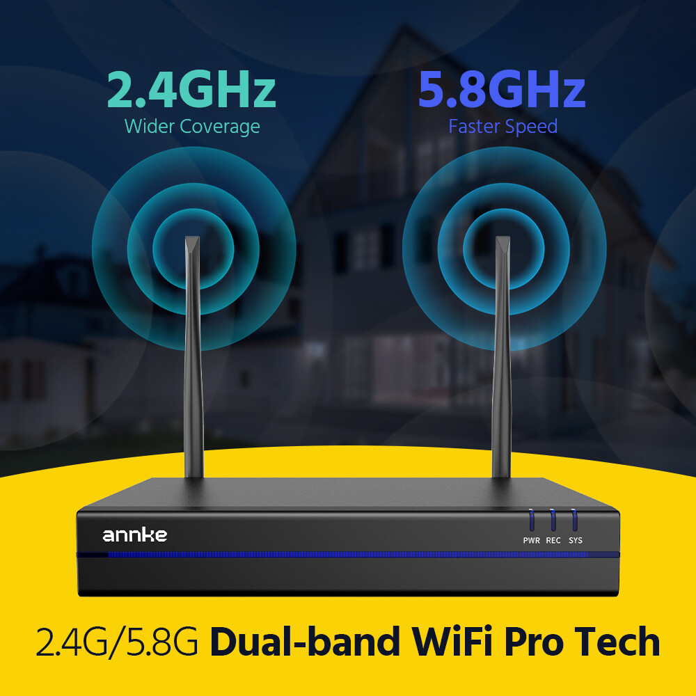 ANNKE 4K 16CH NVR Wireless Security IP Camera System Two Way Audio Human Detect