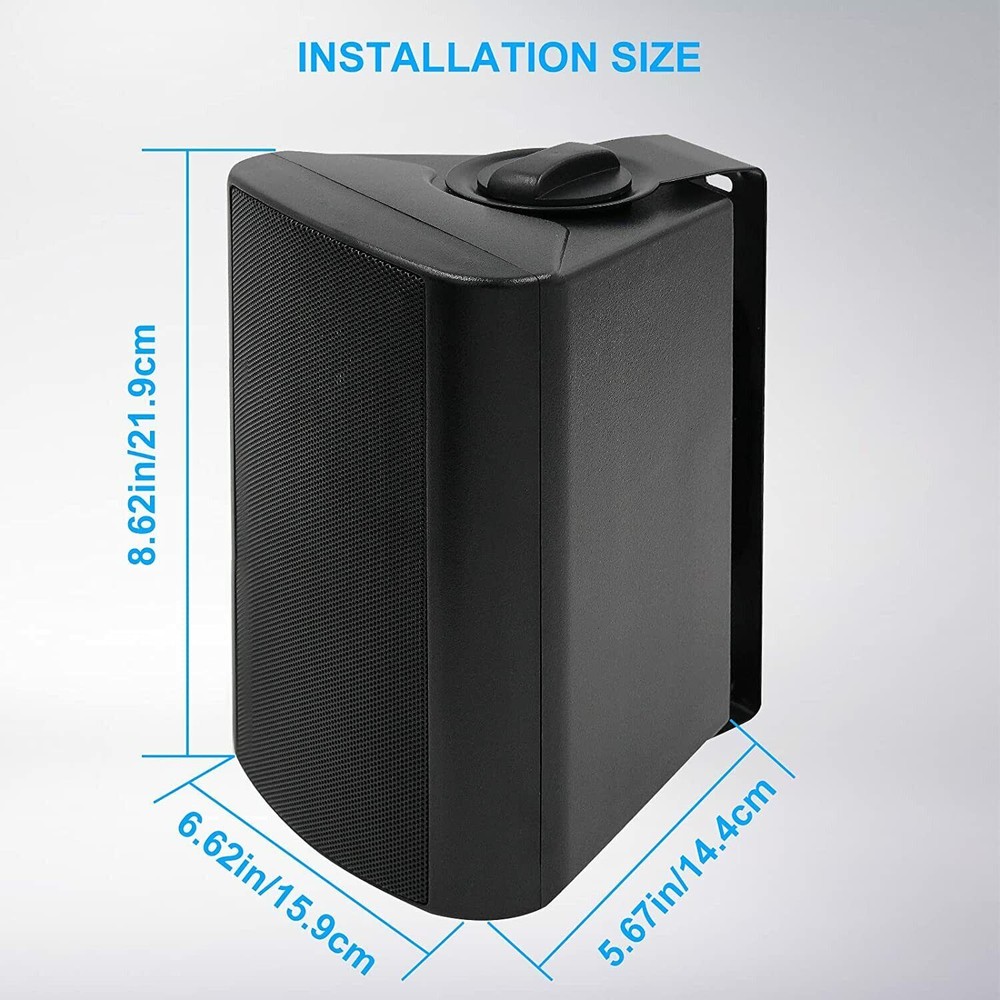 Herdio 200W4"Bluetooth Speakers Outdoor Waterproof Wall Mount Wireless For Patio