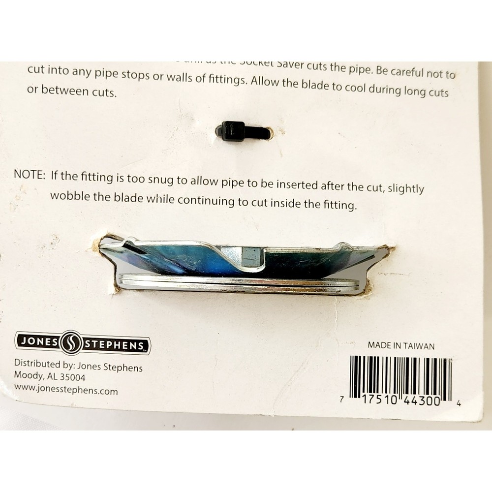 Jones Stephens J44300 3" Socket Saver Tool for Removing Plastic Pipe from Hub