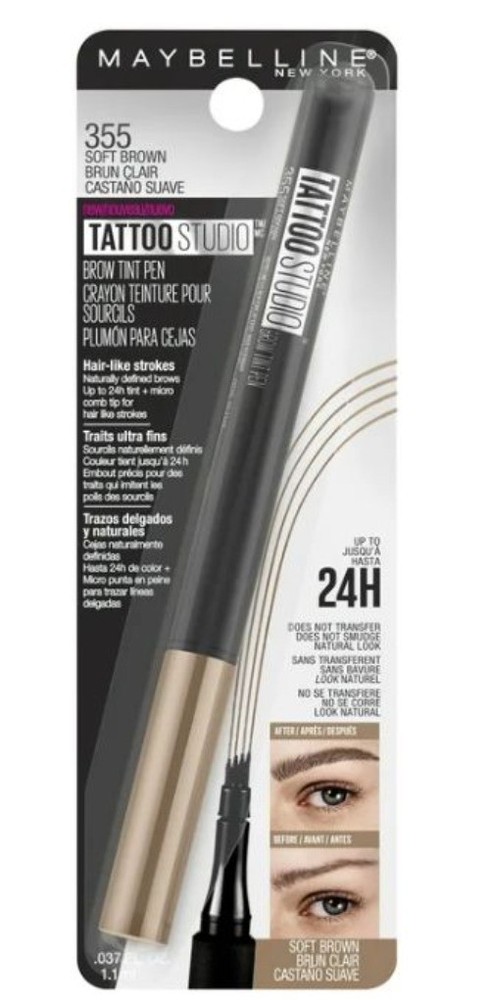 Maybelline Tattoo Studio Brow Tint Pen Makeup, Soft Brown