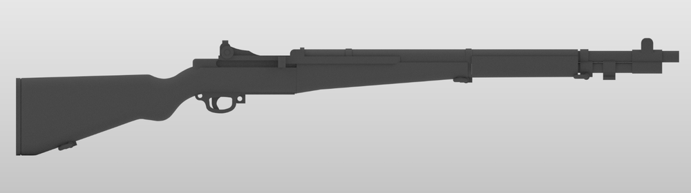 1/16 Scale Battleground M1 Garand Rifle with clips