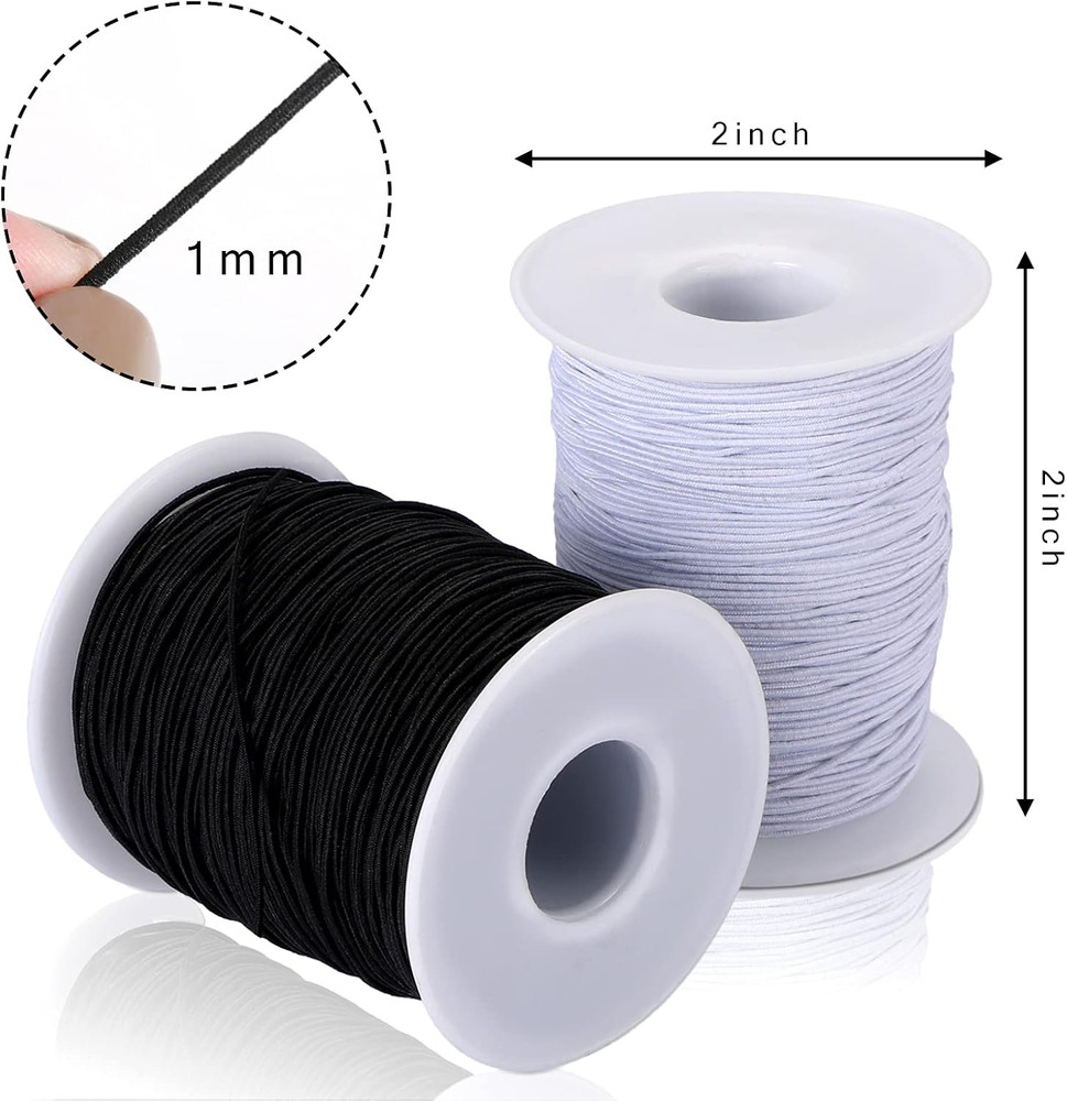 Elastic String for Bracelets Making,2 Rolls 0.8 Mm Bracelet String Elastic Total