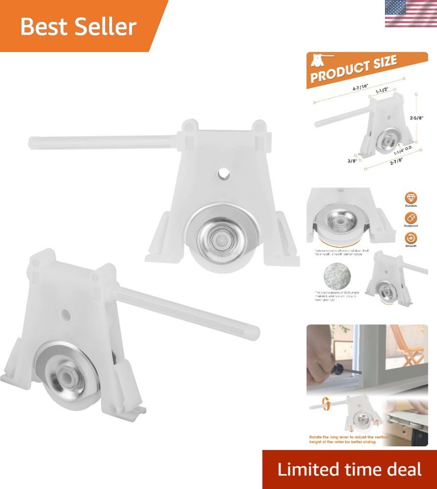 Quality 2 Pack Screen Door Rollers - Adjustable Height, Compatible with Andersen