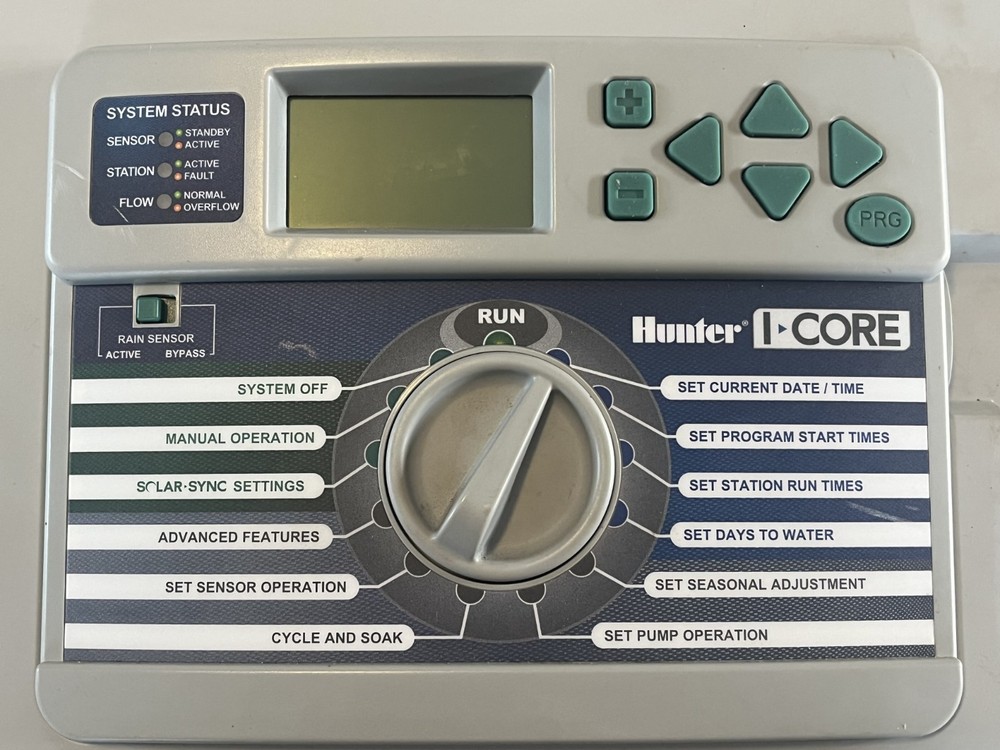 Hunter I-Core IC-600-M Sprinkler Irrigation Timer Controller Faceplate C39