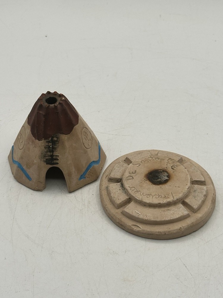 Vintage Ceramic Teepee Incense Burner SANTA FE