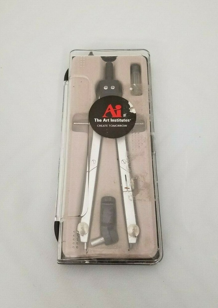 Art Institutes Metal Bow Drafting and Drawing Adjustable Leg Compass