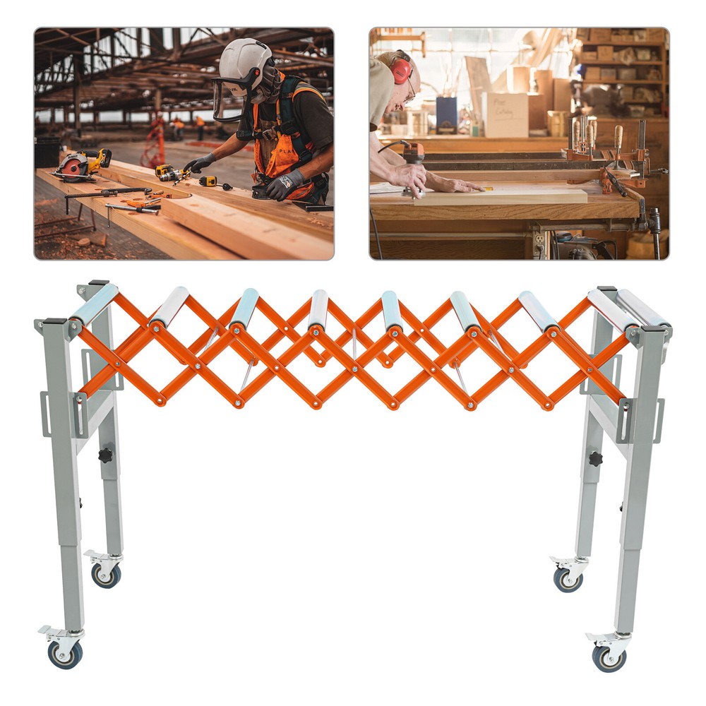 Adjustable Conveyor Table Flexible & Extendable Conveyor Roller Table 50kg max.