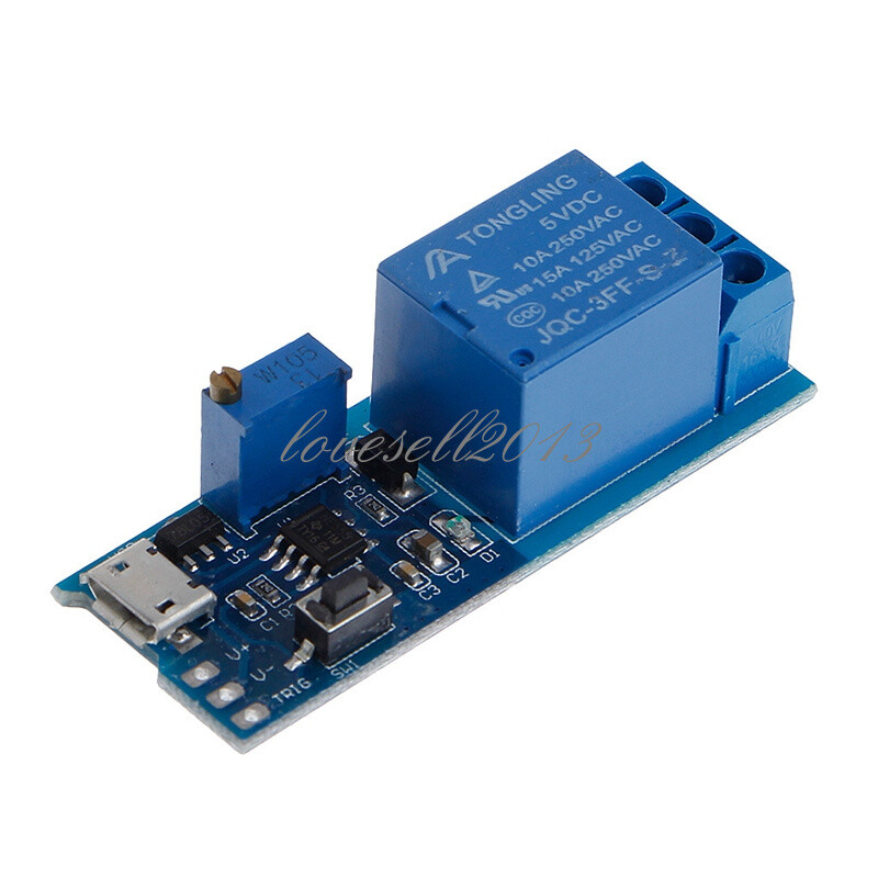 Micro USB Power Delay relay Timer control module Trigger delay switch 5V -30V F