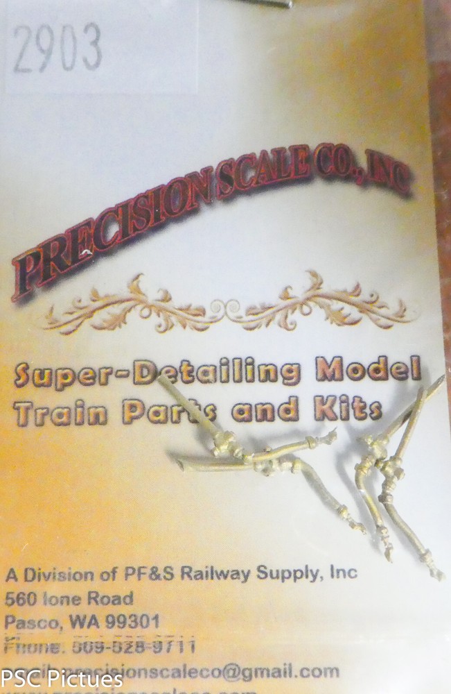 Precision Scale HO #2903 Air Hose, Angle Off (Brass Casting)