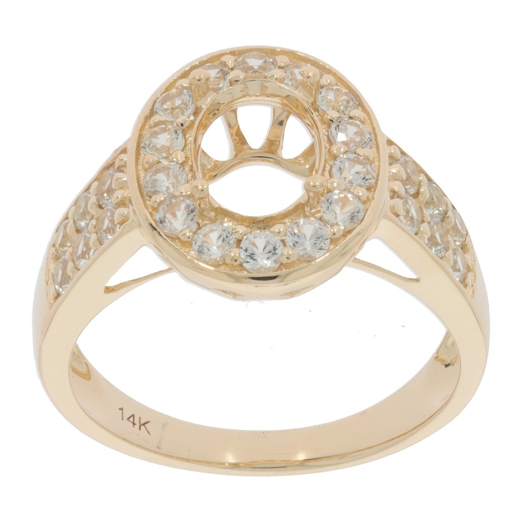 Sterling Silver Semi Mount Ring Setting Oval OV 8x6mm