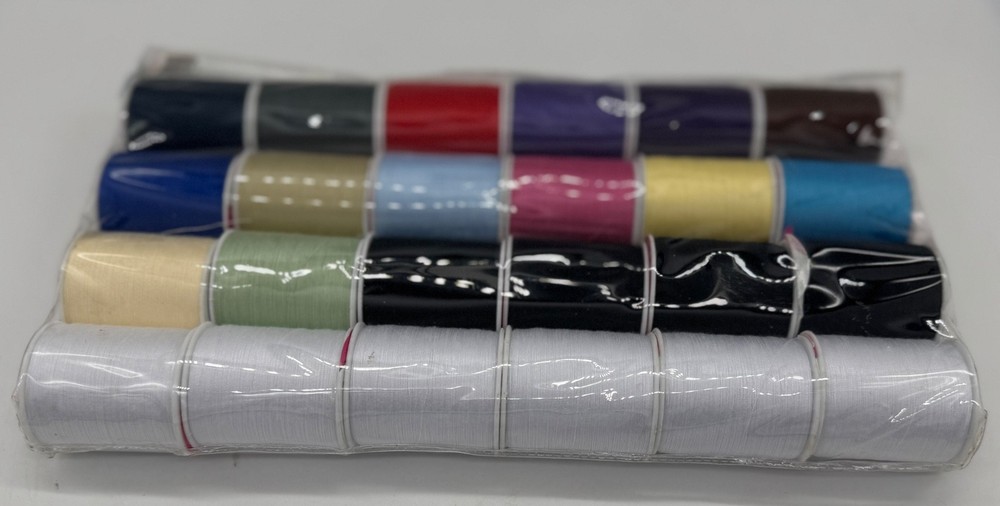 Allary All Purpose Thread 100% Polyester 200 YDS 24 Spool Count Multiple Colors