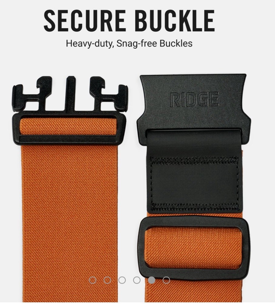 2 Pack Bundle RIDGE Luggage Straps - Color BASECAMP ORANGE. New Sealed