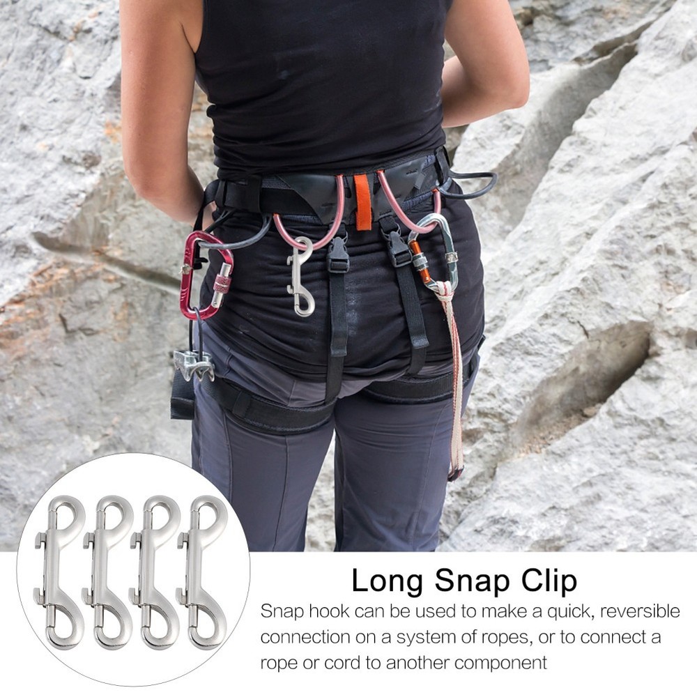 Double Ended Trigger Hook Snap Clips 4 Pcs for Ropes and Chains