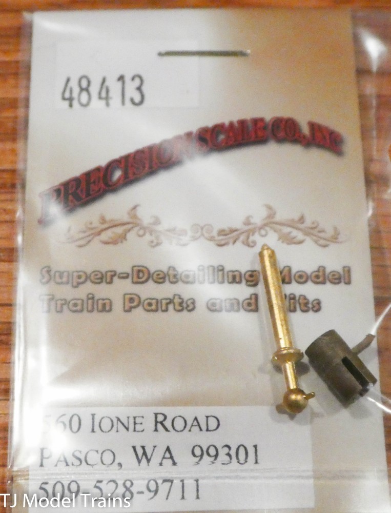 Precision Scale HO #48413 Coupling w/Brass Socket & Coupling, Universal (Brass)