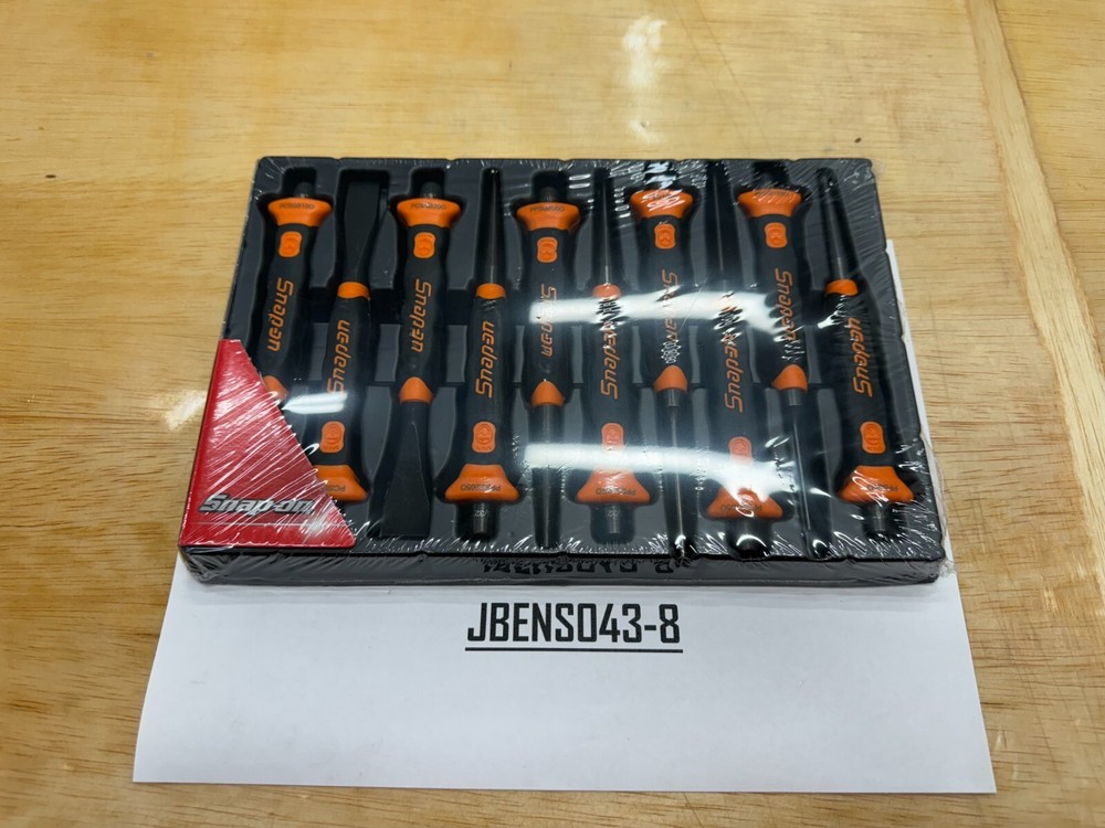 Snap-on Tools NEW ORANGE 10 Piece Soft Grip Punch and Chisel Set PPCSG710O
