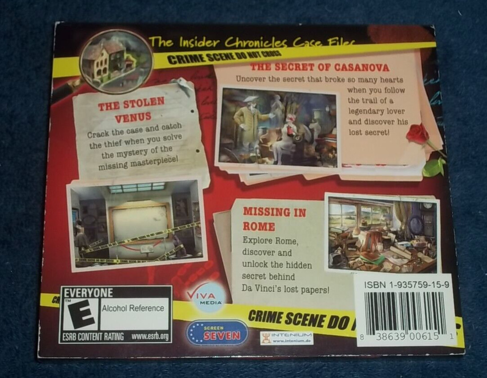 INSIDER CHRONICLES - 3 PACK OF PC CD ROM GAMES