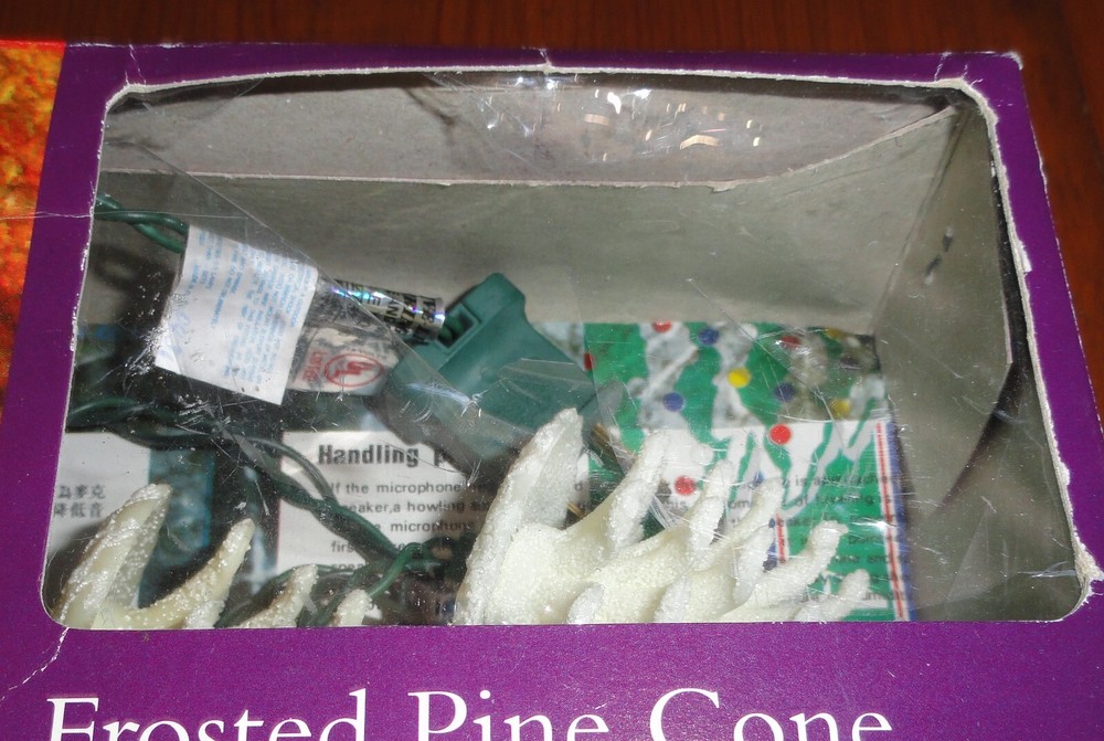 Frosted Pinecone 20’String Lights ~ Christmas Tree ~ Camping Multipurpose 2