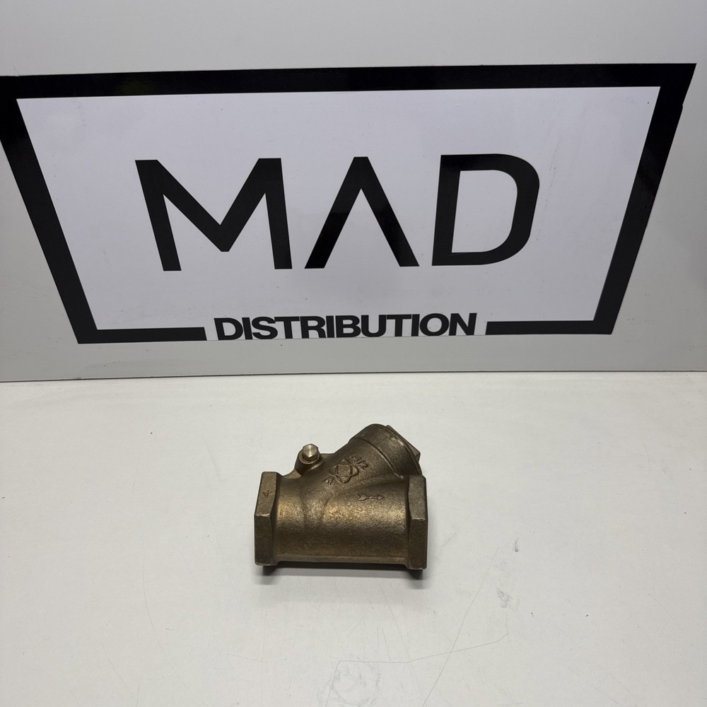 Bronze Swing Check Valve Y-Pattern 1-1/2" NPT Thread Ends 200-CWP