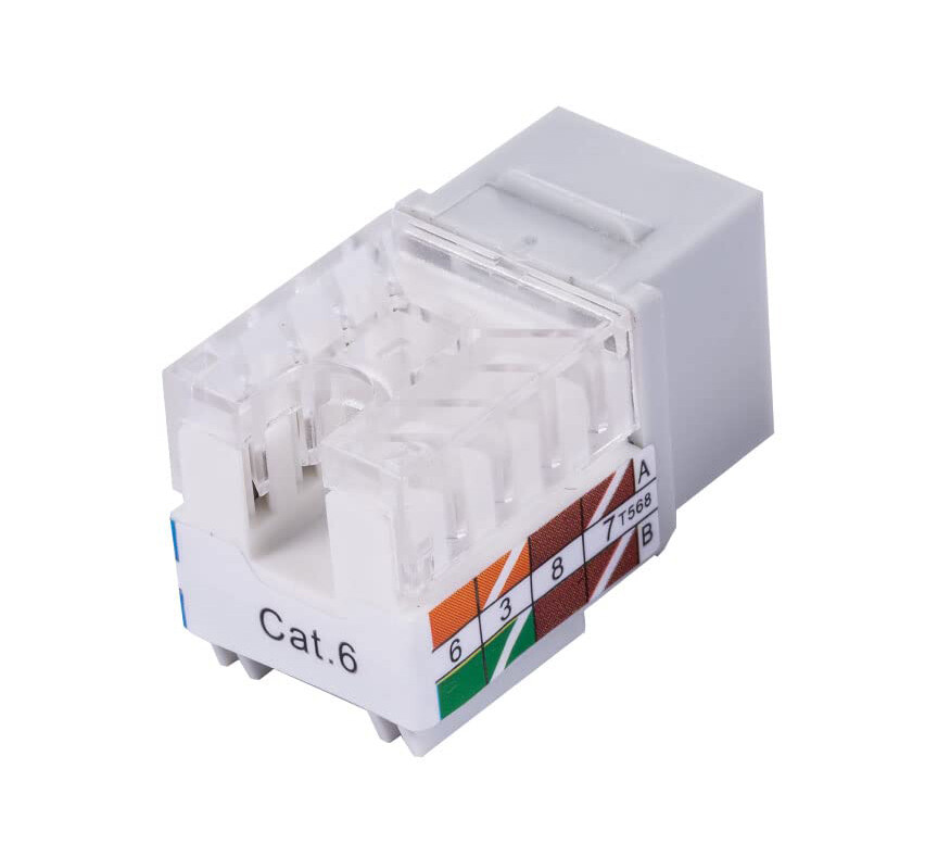 CAT6 Gray Keystone Jack 45 Degree 110 Punch Down Network Plug Multi-Pack LOT
