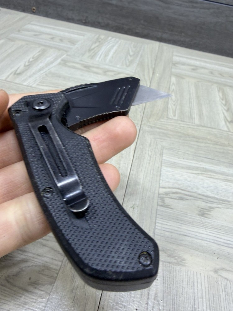 Kobalt Tools Folding Box Knife Black Box Cutter Sharp