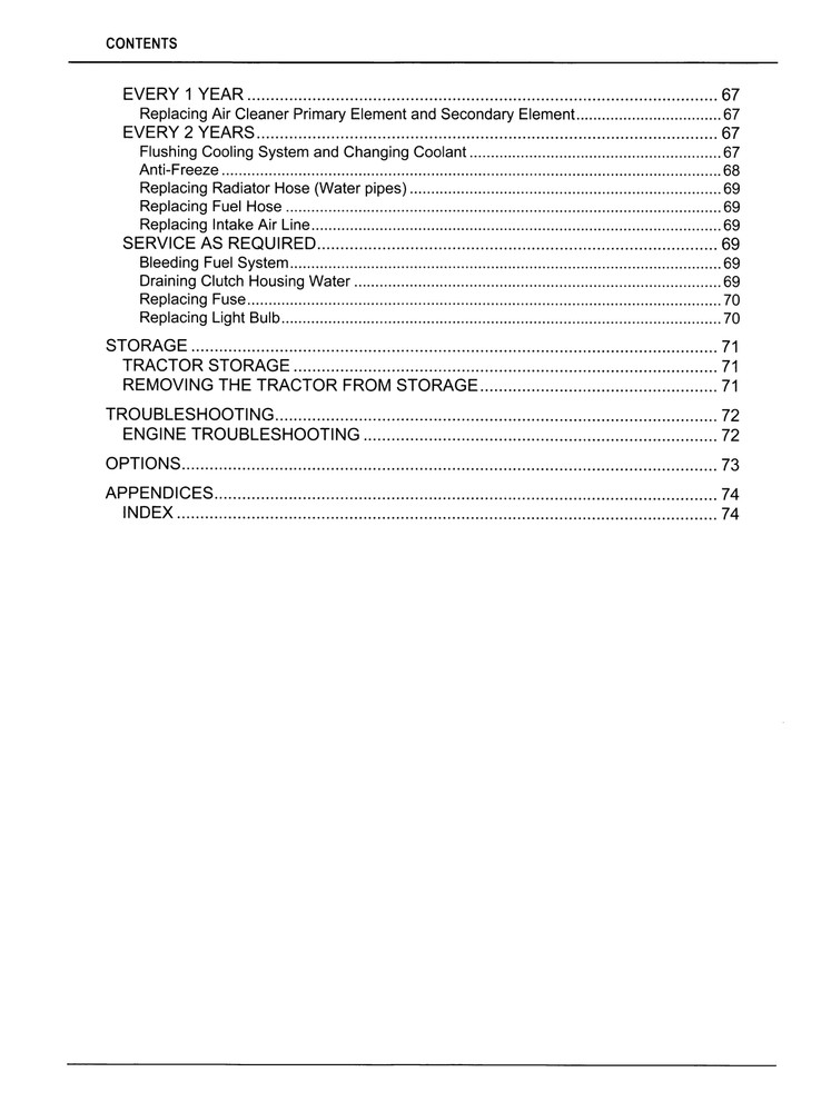Kubota B2301 & B2601 Tractor — Operators Manual Guide Reference — 93 Pages