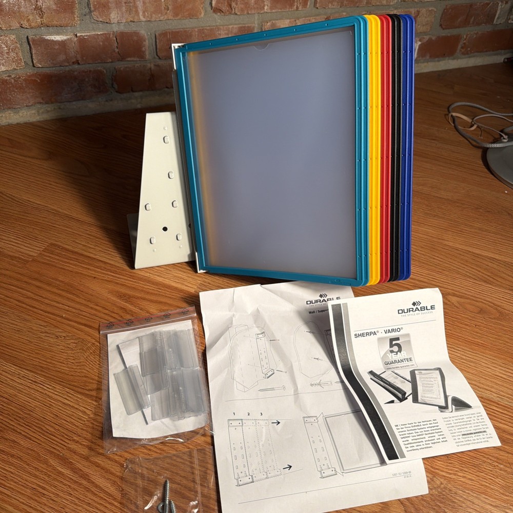 DURABLE - SHERPA® DISPLAY PANEL SYSTEM w/10 Panels 536000 Open Box