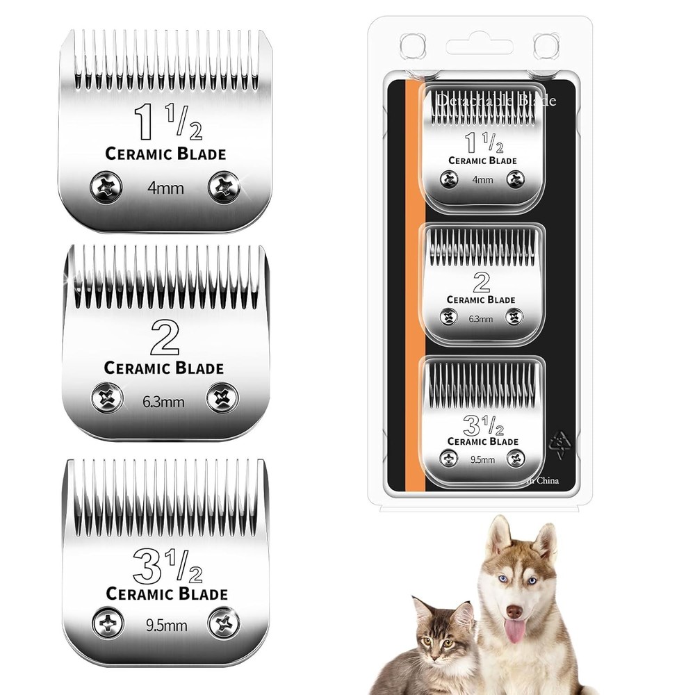 Detachable Ceramic Blades Set for Andis & Oster Clippers