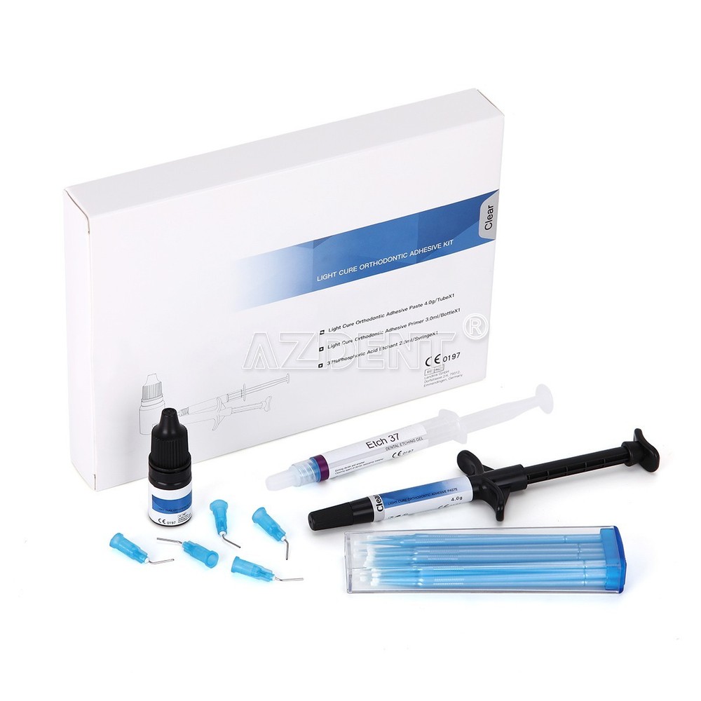 Dental Light Cure Orthodontic Adhesive Kit 37% Acid Etchant Bonding bracket