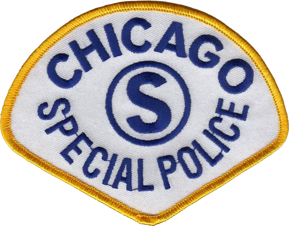 CHICAGO SPECIAL POLICE SHOULDER PATCH: Supervisor Teardrop