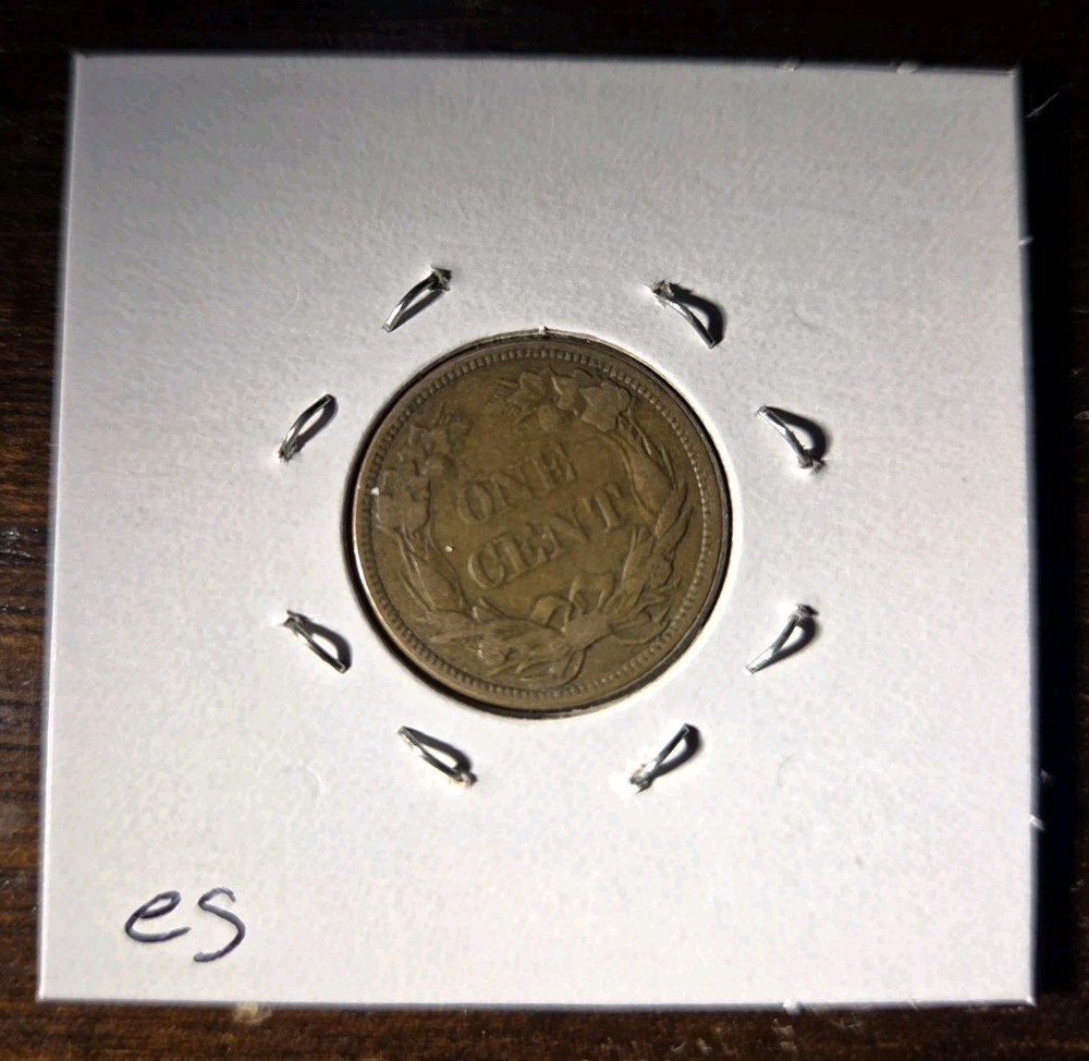 1858 Large Letters Flying Eagle Cent Coin VF