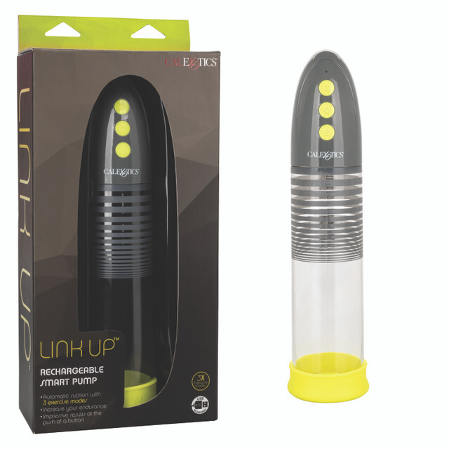 Link Up Rechargeable Smart Penis Suction Pump Increases Endurance Enhancer Green