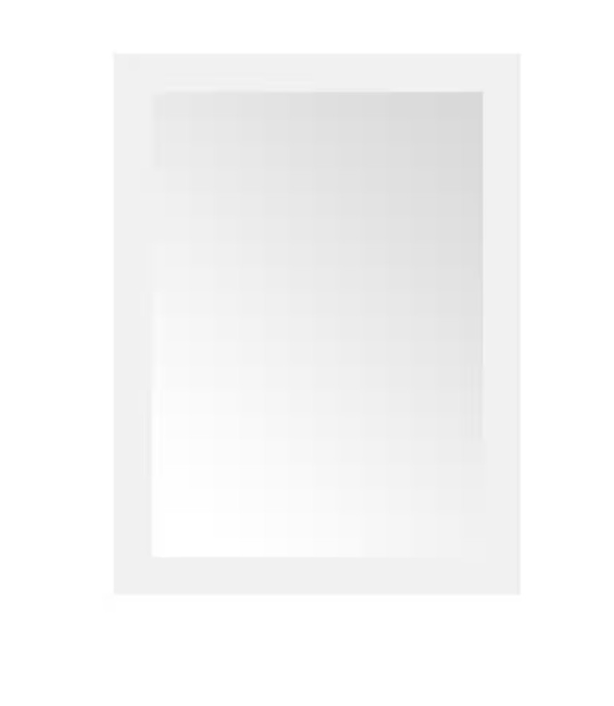 HDC Grace 24" W x 32" H Rectangular Wall Mount Bathroom Vanity Mirror in White