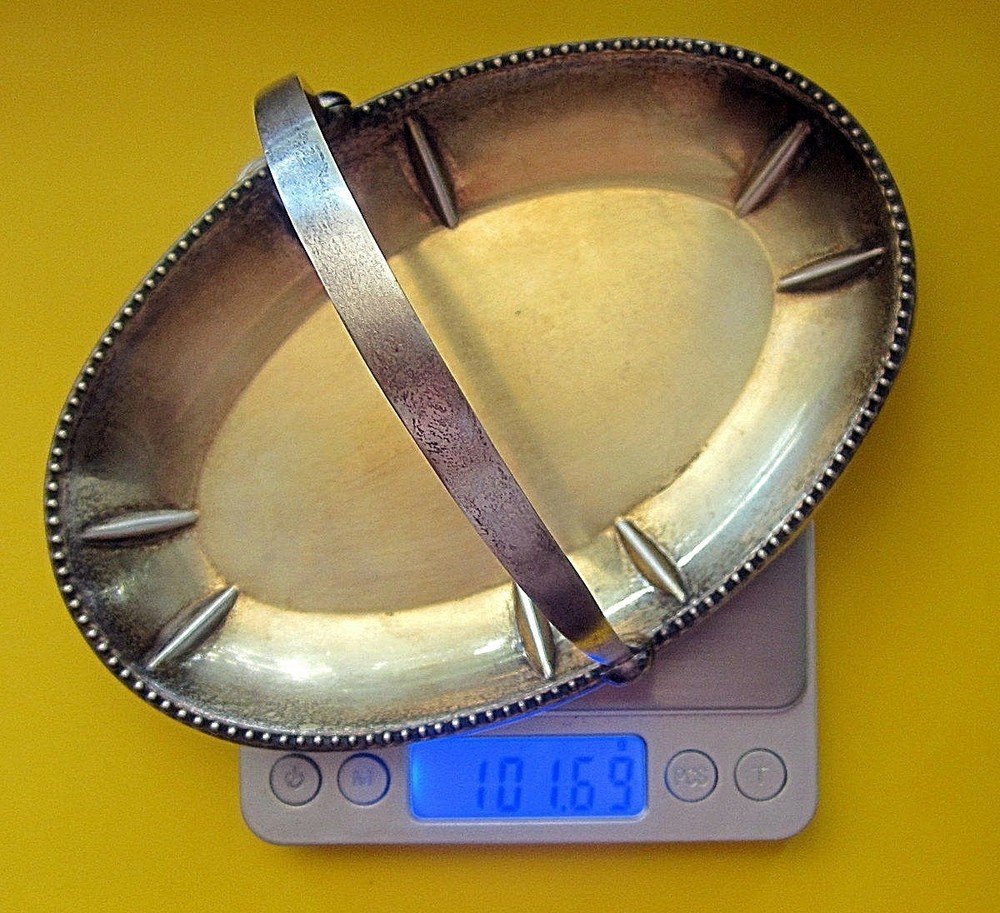 Vintage Soviet Silver 875 Bowl For Sweets