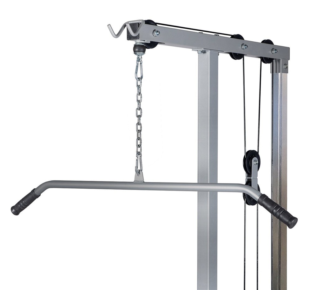 Lat Pull Down Exercise Machine Low Row Bar Cable Fitness Home Gym Body Workout