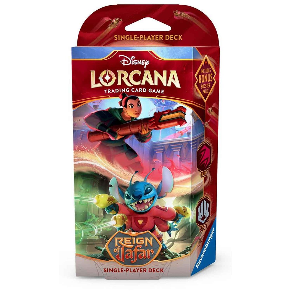 Disney Lorcana Reign of Jafar Ruby & Steel Starter Deck