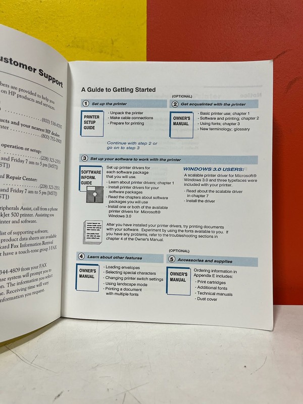 HP DeskJet 500 Printer Owner's Manual