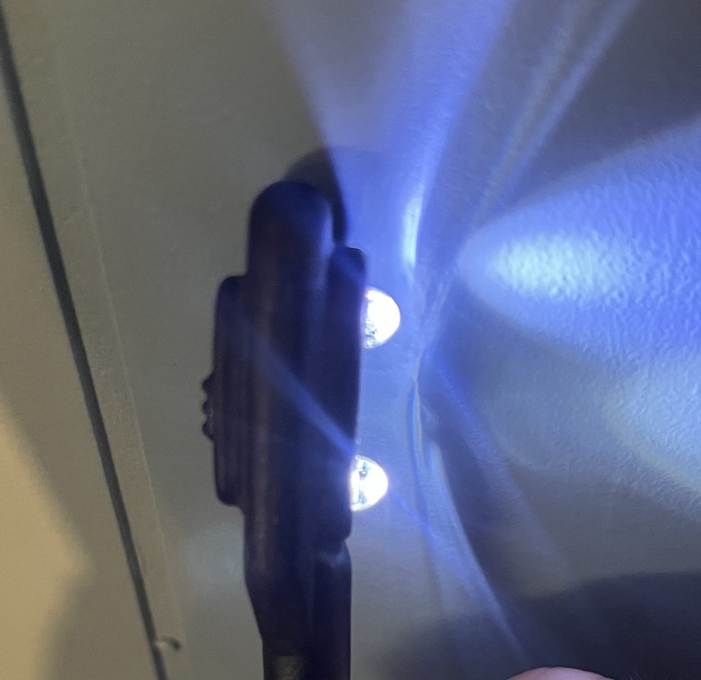 Flexible LED Book Light With 2 Lights Reading Gaming Lamp USB Plug In