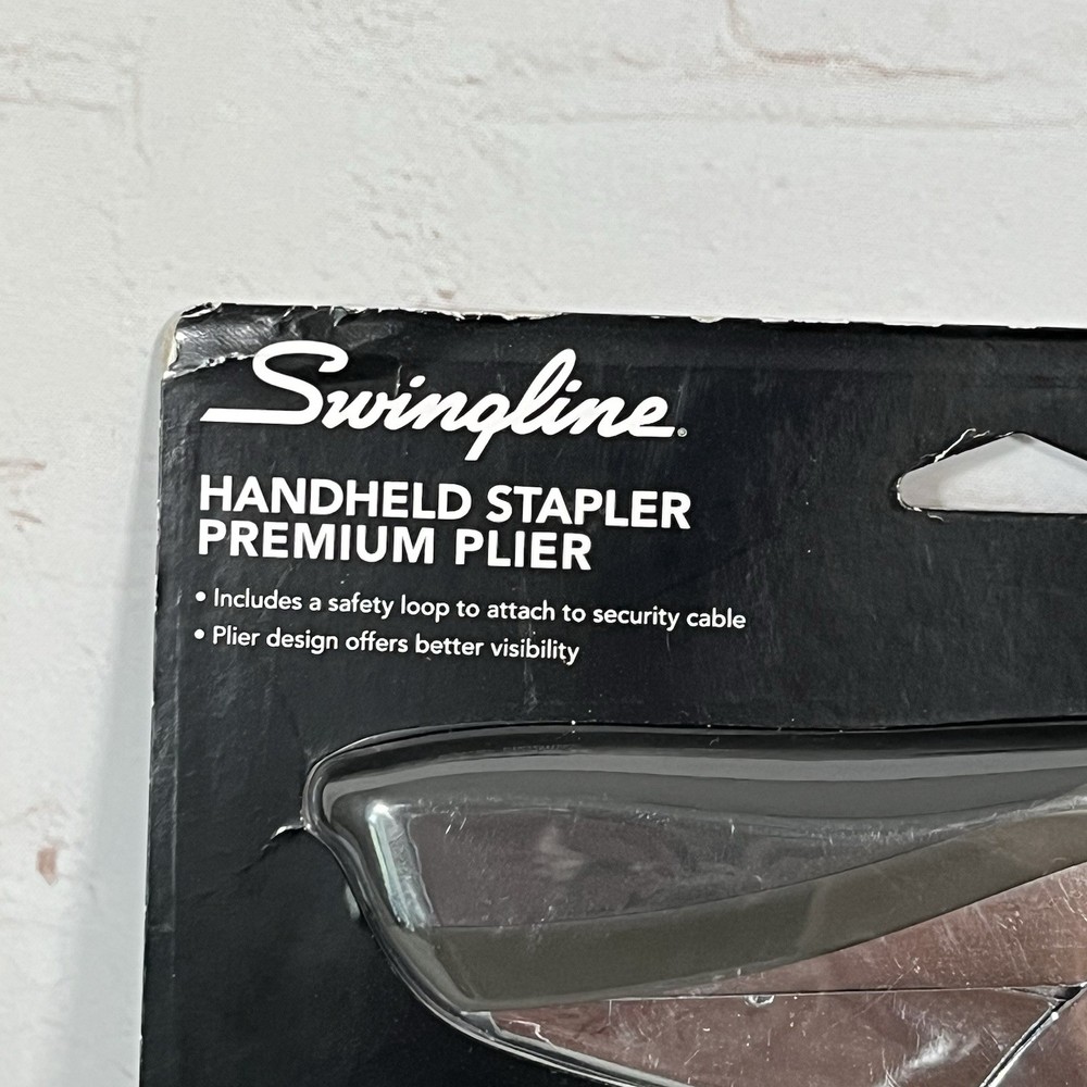 Swingline Compact Grip Stapler 20 Sheet Capacity-Opens for Tacking Black New