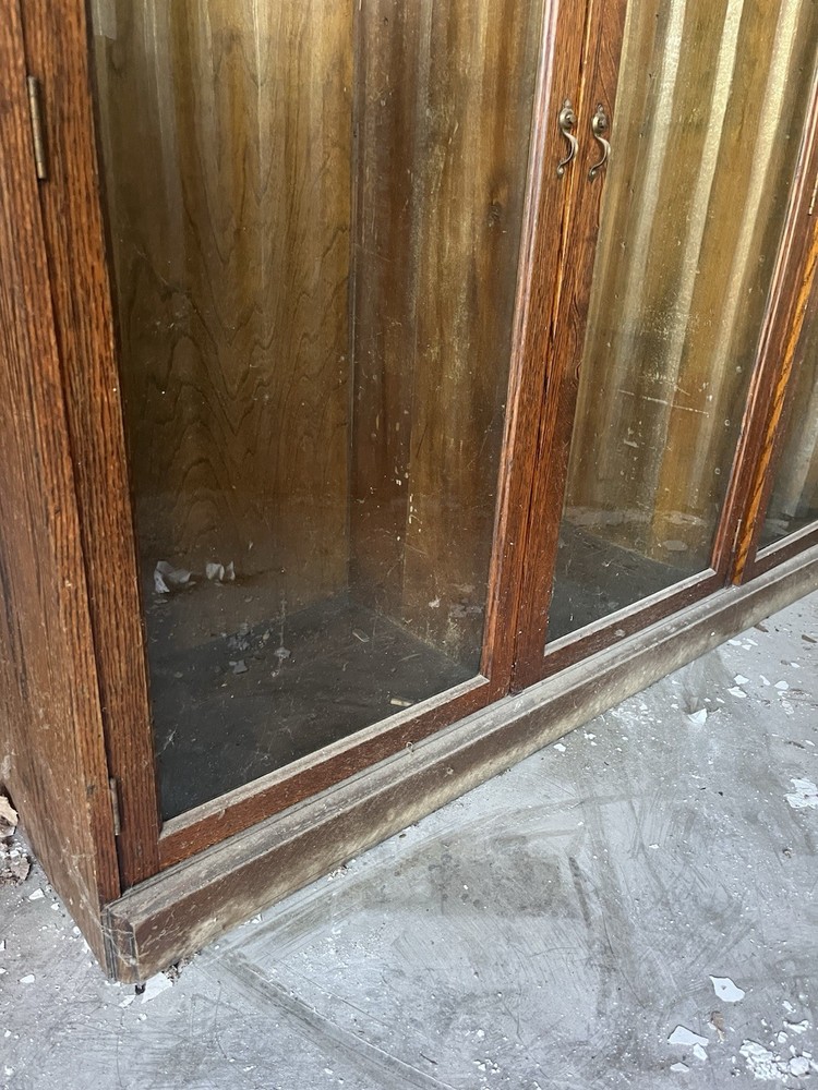 Antique Glassed In Bookshelf