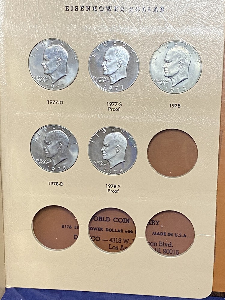 1971-1978 Eisenhower $1 Dollars (32) Coins ~ Dansco Book ~ Includes proofs