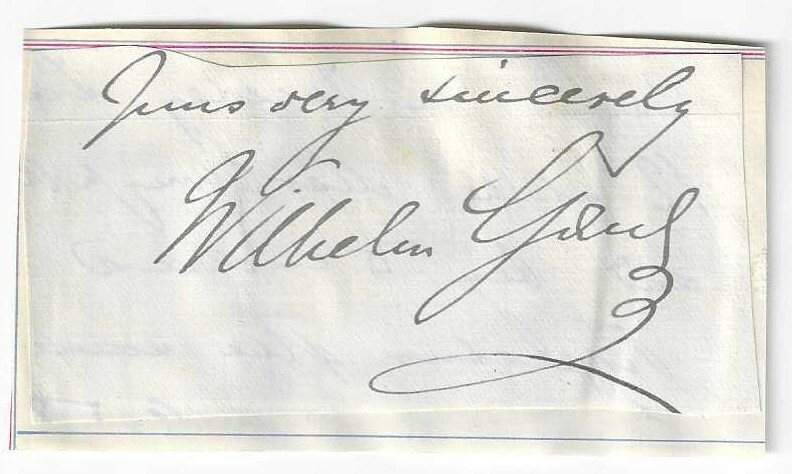 Wilhelm Ganz Signed Clip 1880s / Autographed Composer