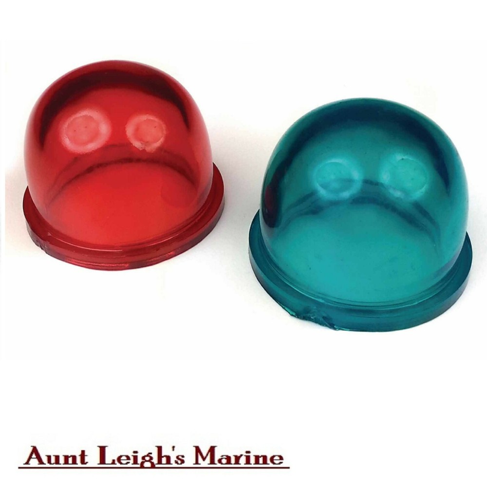 SeaChoice Pair Red Green Replacement Lens for Flush Mount Navigation Side Lights