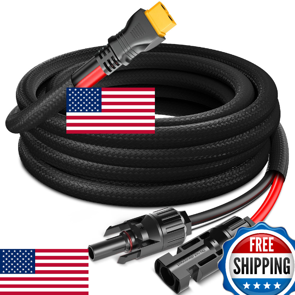 Naponal 12AWG 10ft Solar to XT60 Charging Cable for ECOFLOW RIVER DELTA