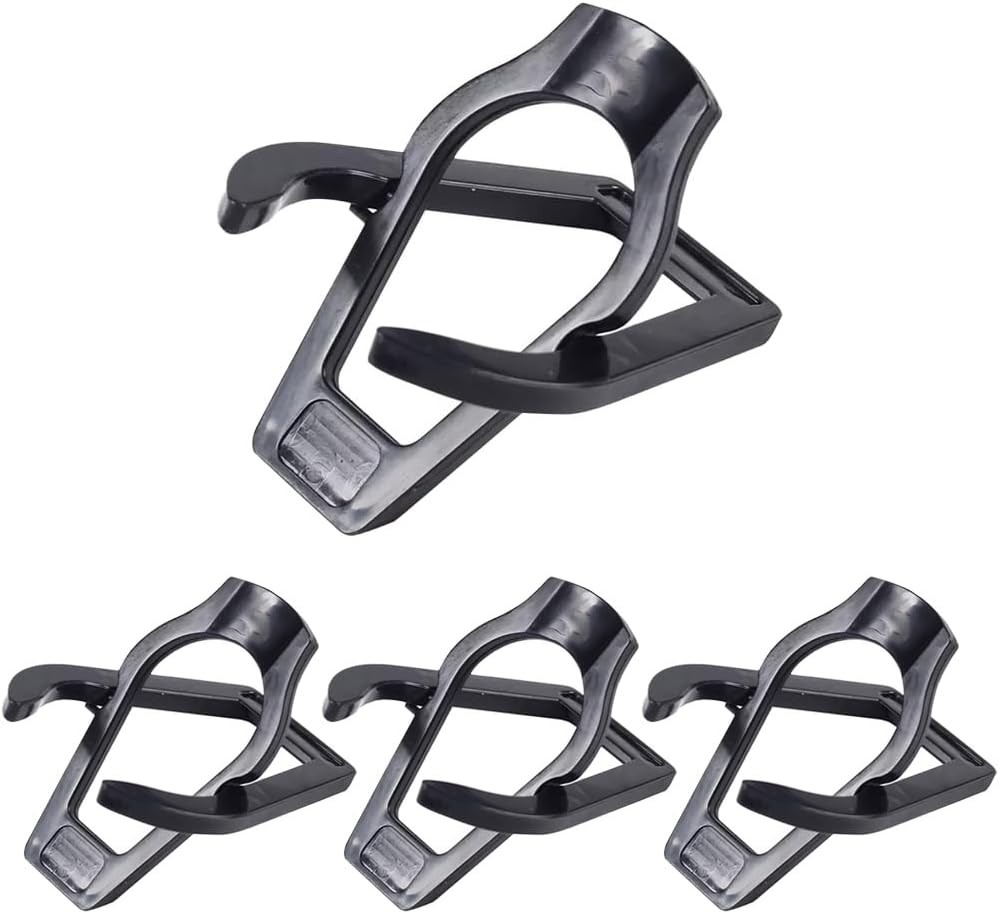 Foldable Pipe Stand 4 Pack – Black Plastic Tobacco Pipe Holder Rack, Lightweig