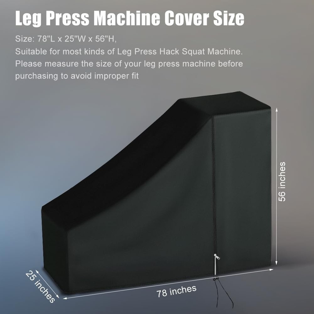 Leg Press Machine Cover, Waterproof Dustproof Leg Press Hack Squat Machine Co...
