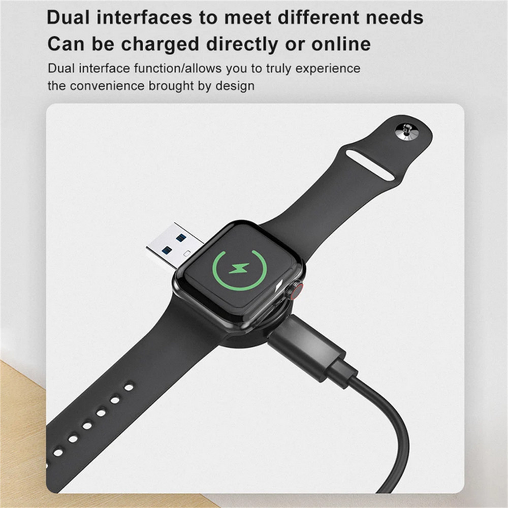 1Pc Mini Portable Wireless USB Type-C Smart Watch Charging Dock For Apple Watch-