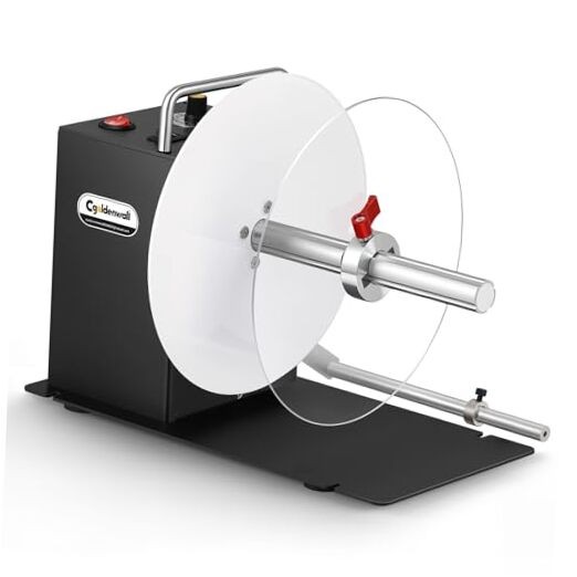 Upgraded Automatic Label Rewinder, Larger Label Width 7.08" Diameter 8.78",